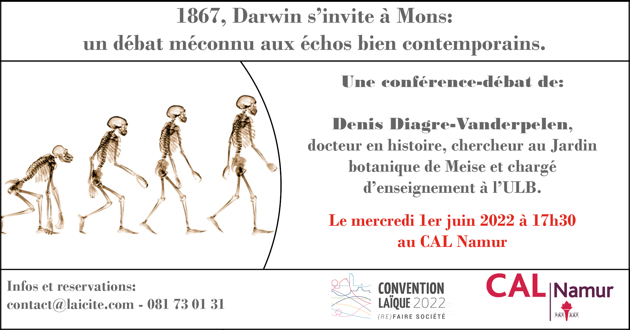 1867, Darwin s'invite à Mons: un débat méconnu aux échos bien contemporains.