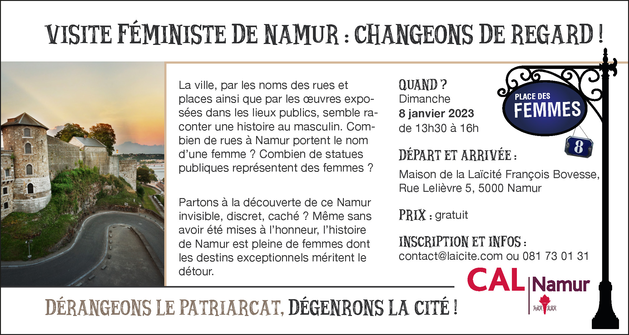 Visite féministe de Namur: changeons de regard!